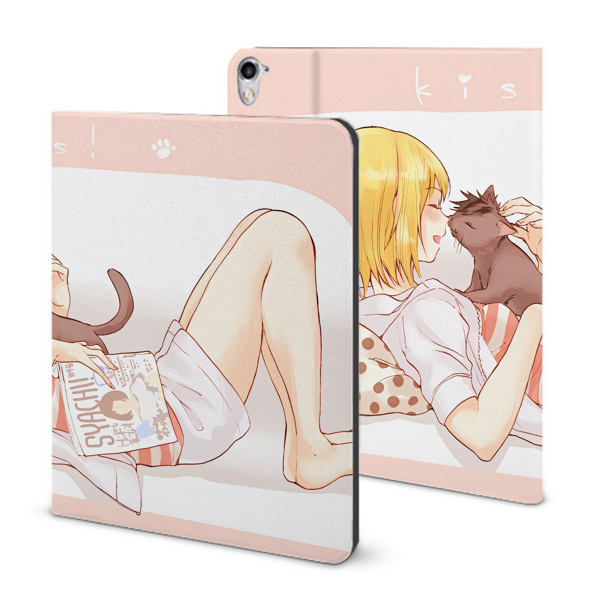 （画像用） ハイキュー!! Haikyu!! IPad ケース ブック型 PUレザー TPU 耐衝撃 軽量 薄型 ペン収納なし 全面保護 IPad 各モデル対応